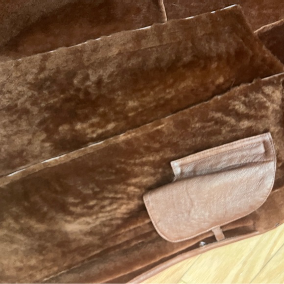 Vintage Brown Fur Trim Trench Coat - Picture 7 of 8